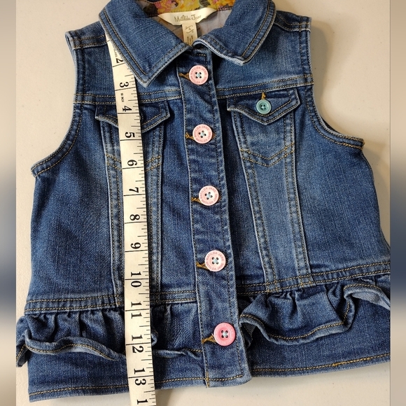 Matilda Jane Denim Cotton Blend Sleeveless Front Button Down Jacket Size 4 - Picture 8 of 8